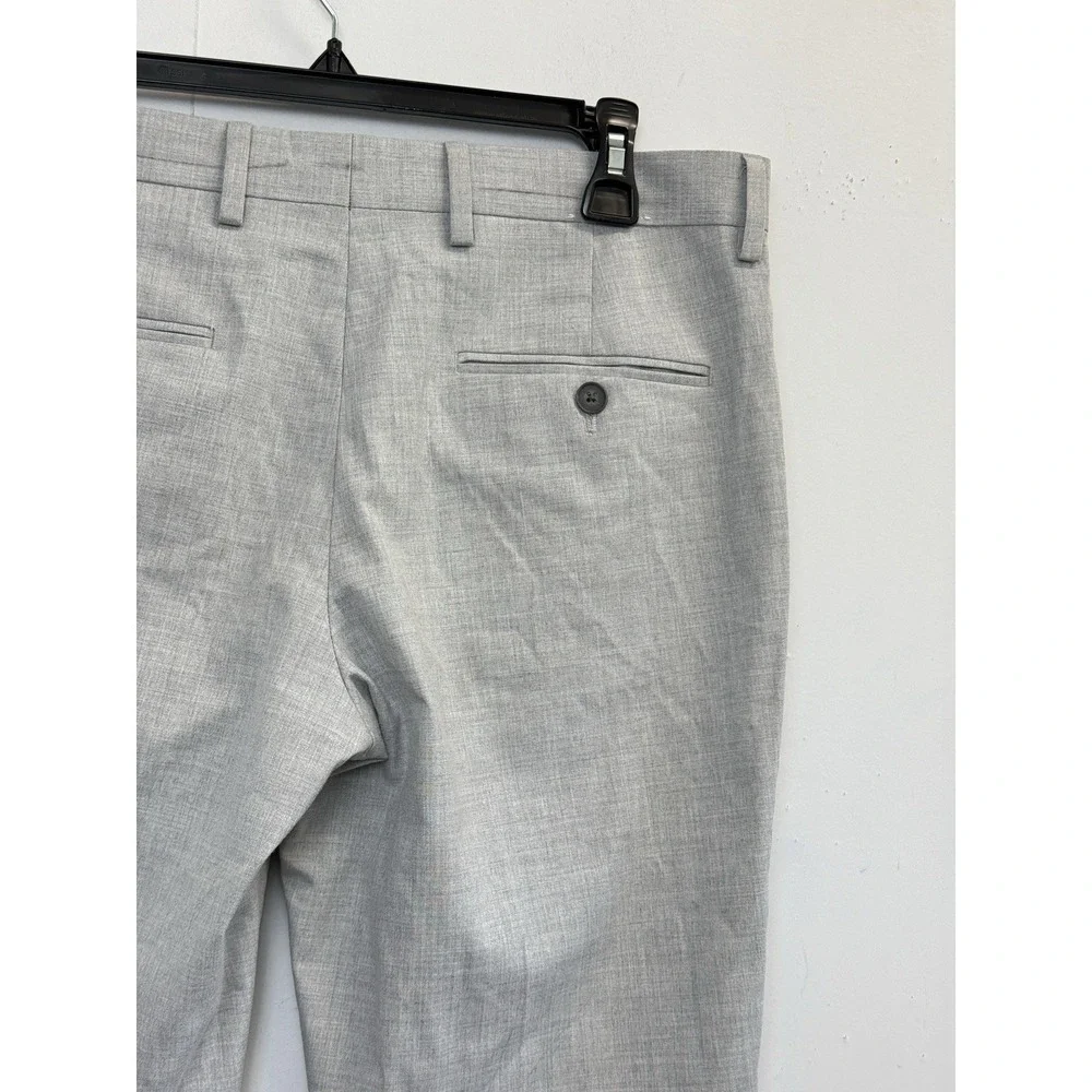Express Mens 31X29Pants Gray Extra Slim‎ Straight Ankle Stretch
